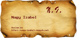 Nagy Izabel névjegykártya