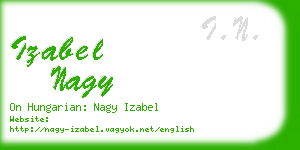 izabel nagy business card